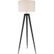 Canada 63 inch 100.00 watt Black and Brass Floor Lamp Portable Light