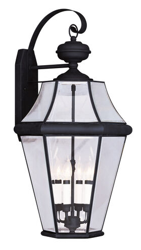 Georgetown 4 Light 30 inch Black Outdoor Wall Lantern