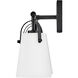Foster 3 Light 22.75 inch Black Bath Light Wall Light in Etched Opal