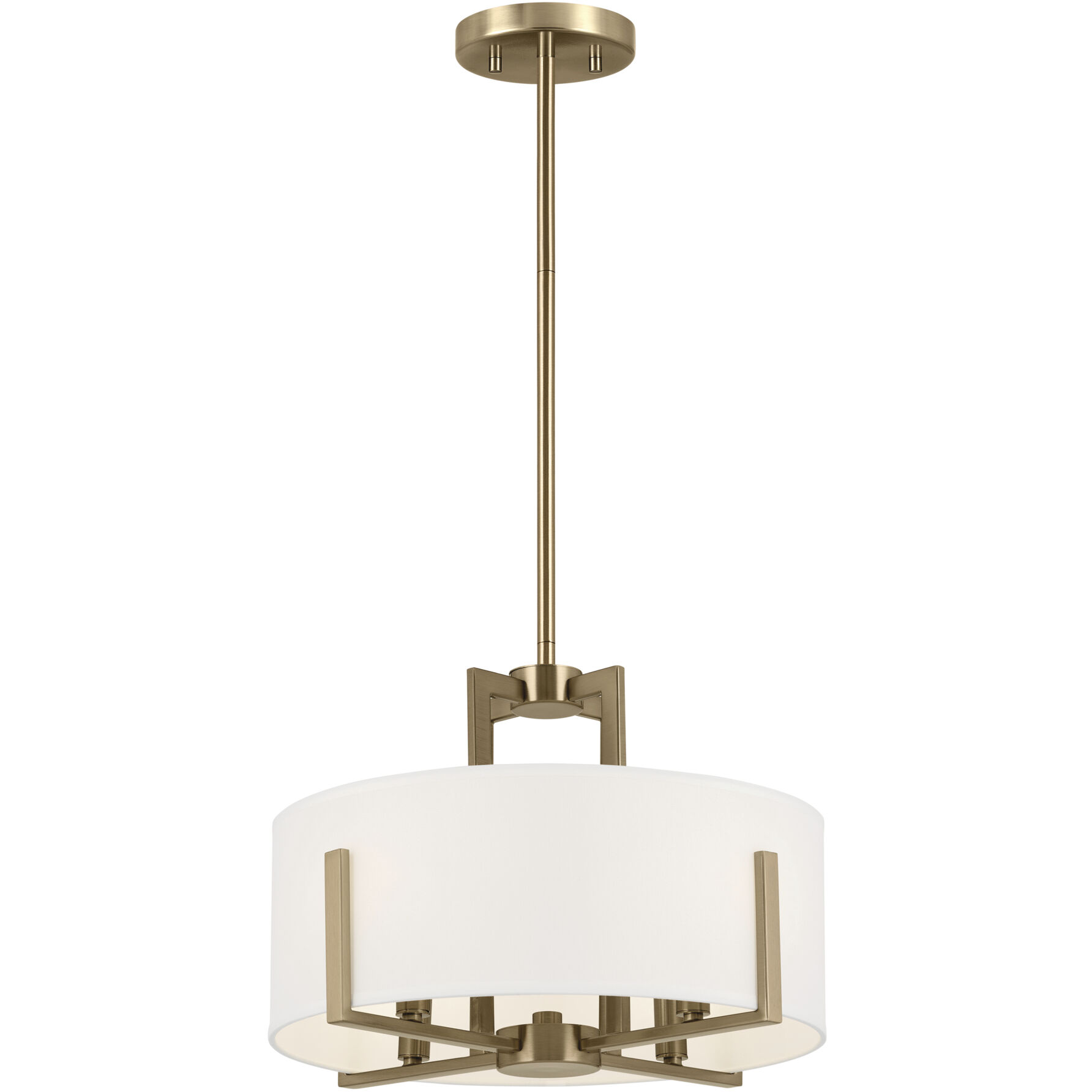 Malen LED 15.5 inch Champagne Bronze Semi Flush Mount Ceiling Light
