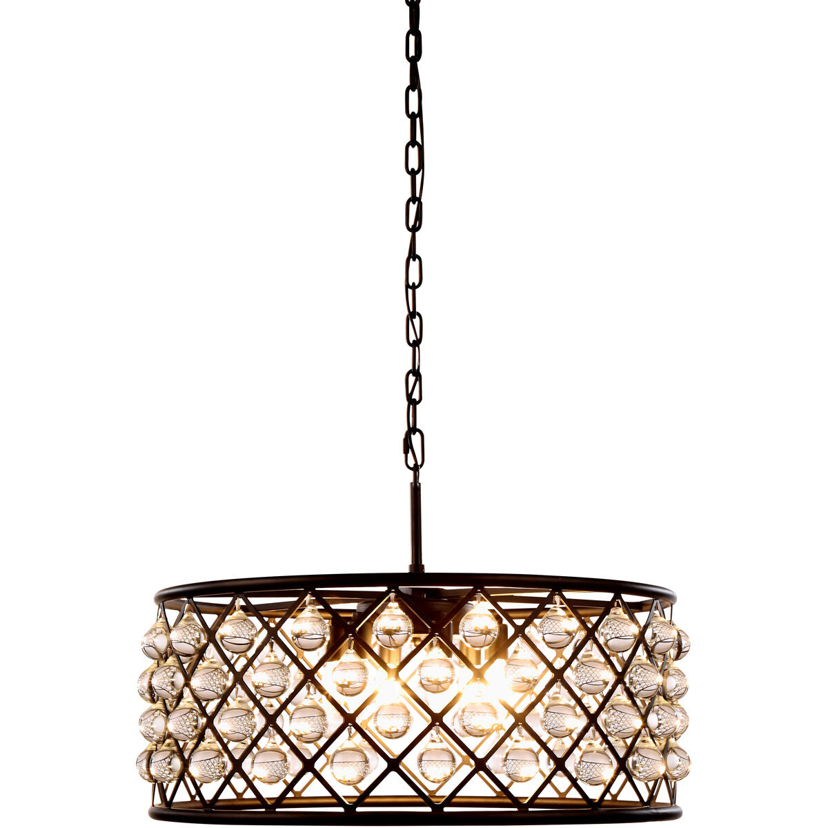Madison 6 Light 25 inch Matte Black Pendant Ceiling Light, Urban Classic