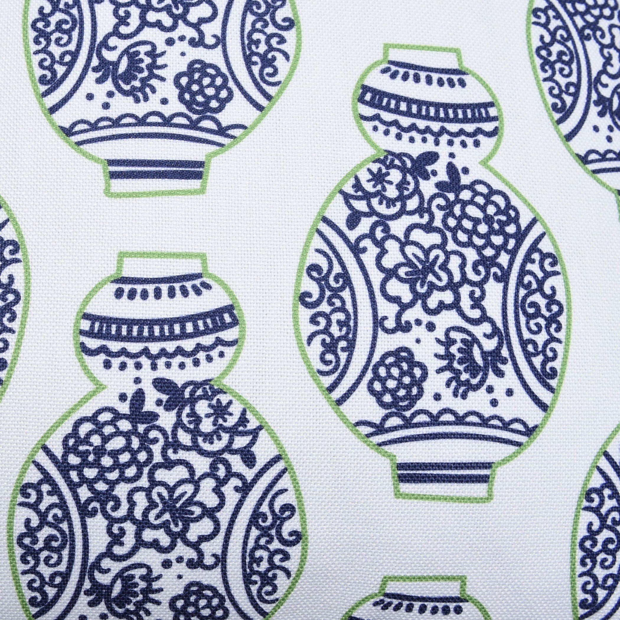 Dann Foley Double Sided Pillow 5 inch Green and White Throw Pillow