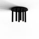 Combi LED 18 inch Matte Black Pendant Ceiling Light, Suspension / Flush Mount 2-in-1