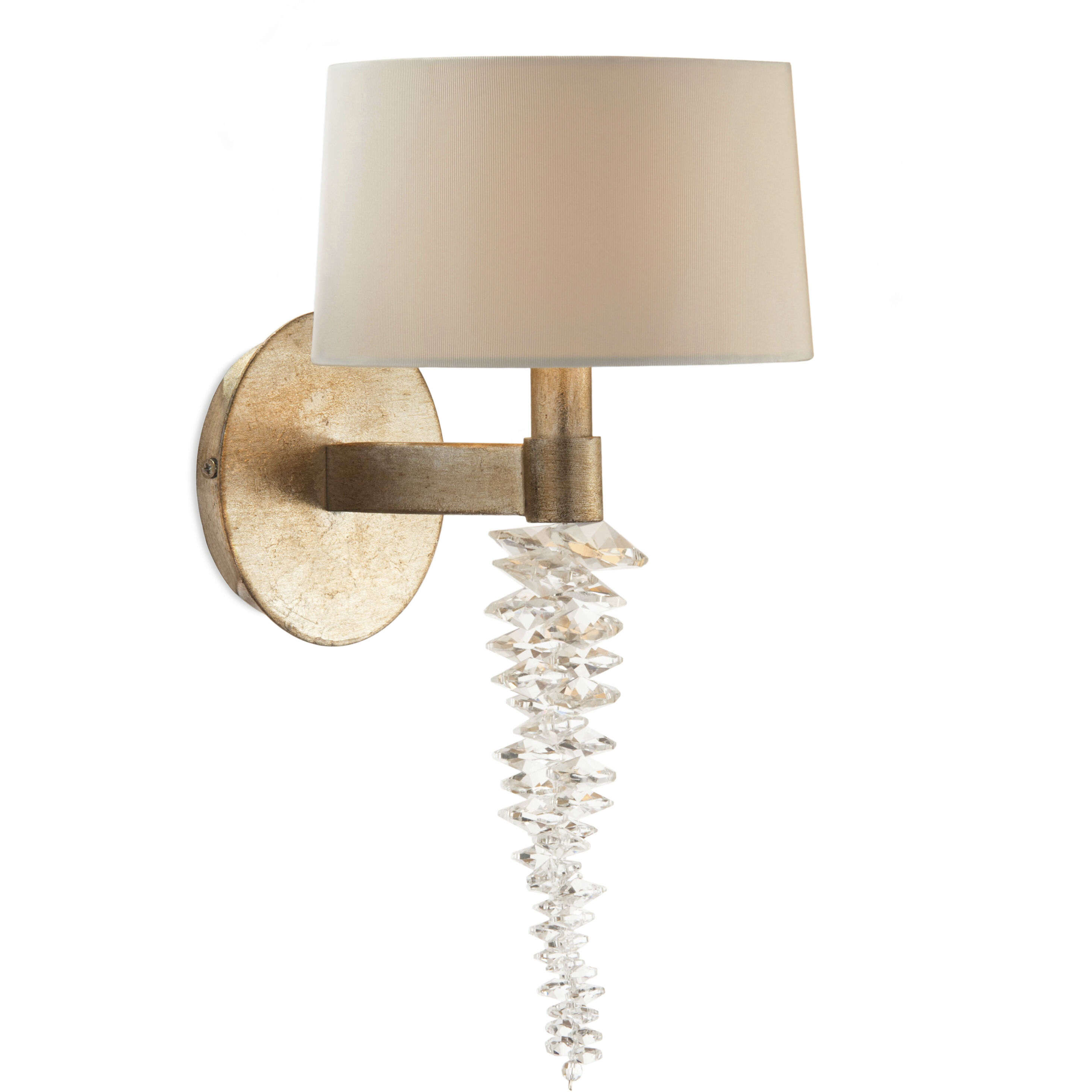 Cascading 1 Light 7 inch Antique Silver Leaf Wall Sconce Wall Light