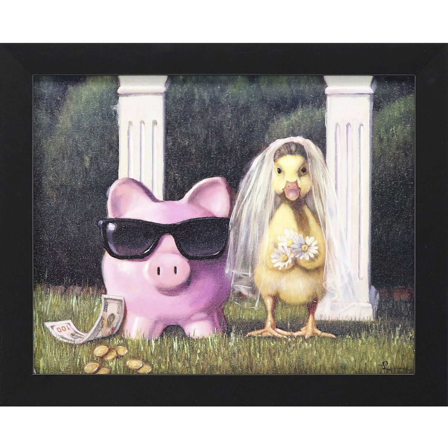 Animals 11 X 9 inch Non-Glass Framed Art, Propac