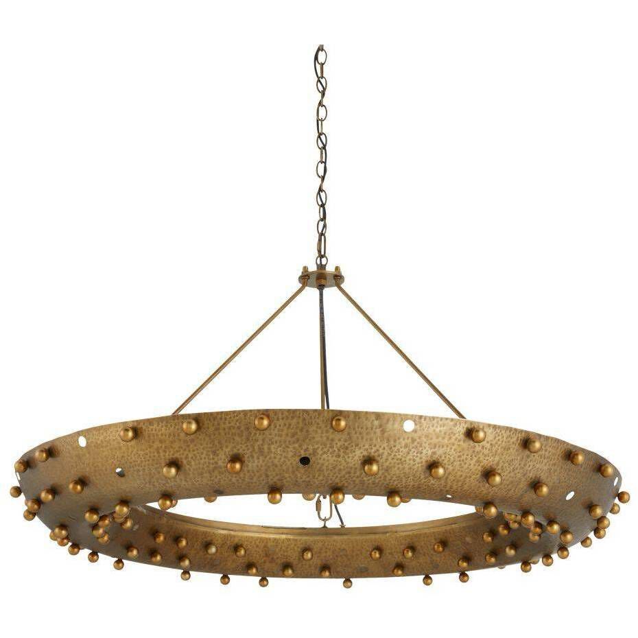 Hardy 9 Light 36 inch Antique Brass Chandelier Ceiling Light