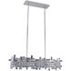 Vermeer 6 Light 35 inch Chrome Island Ceiling Light in Swarovski Elements Clear