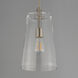 Hudson 1 Light 7.75 inch Satin Nickel Single Pendant Ceiling Light in Clear