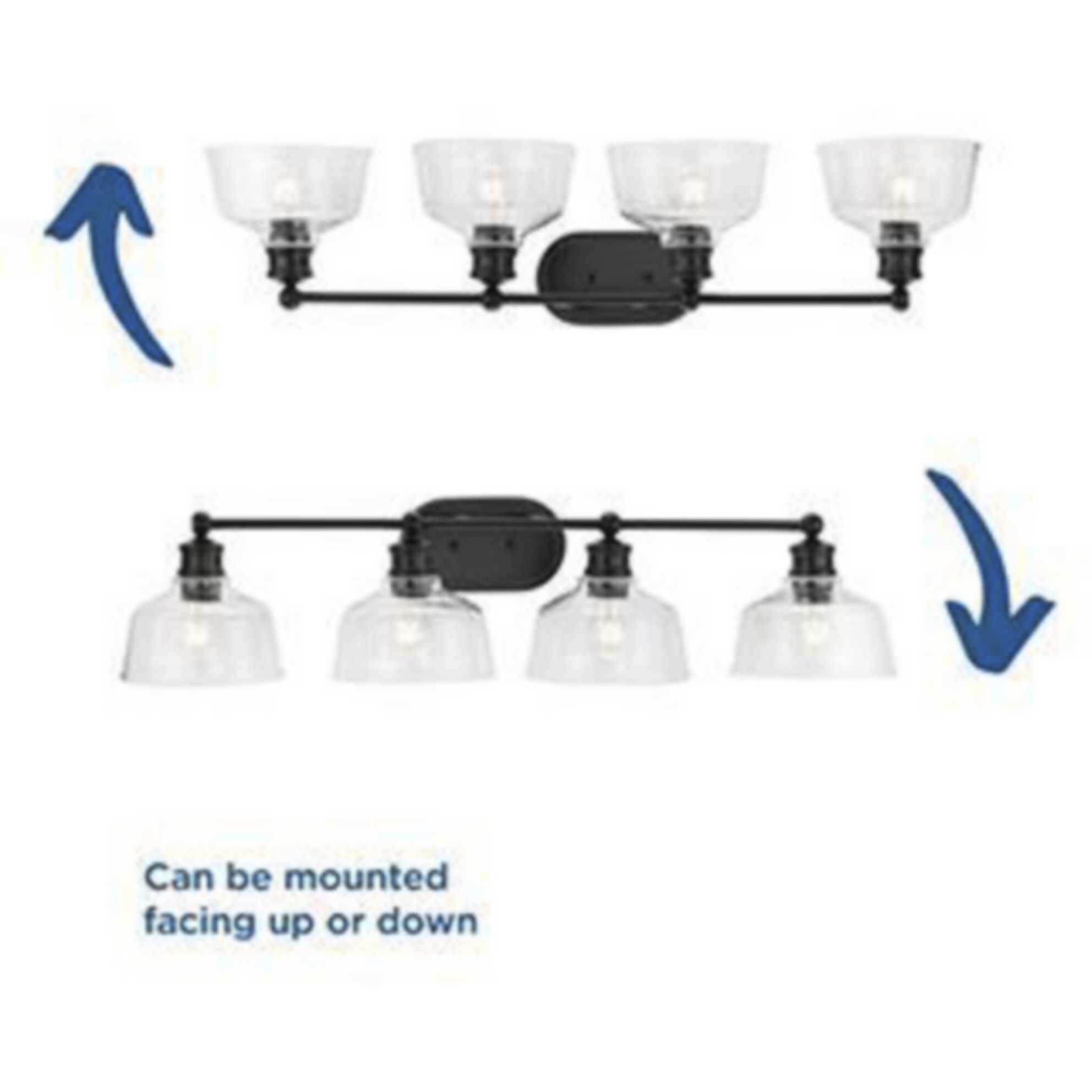 Singleton 4 Light 36 inch Matte Black Bath Vanity Wall Light