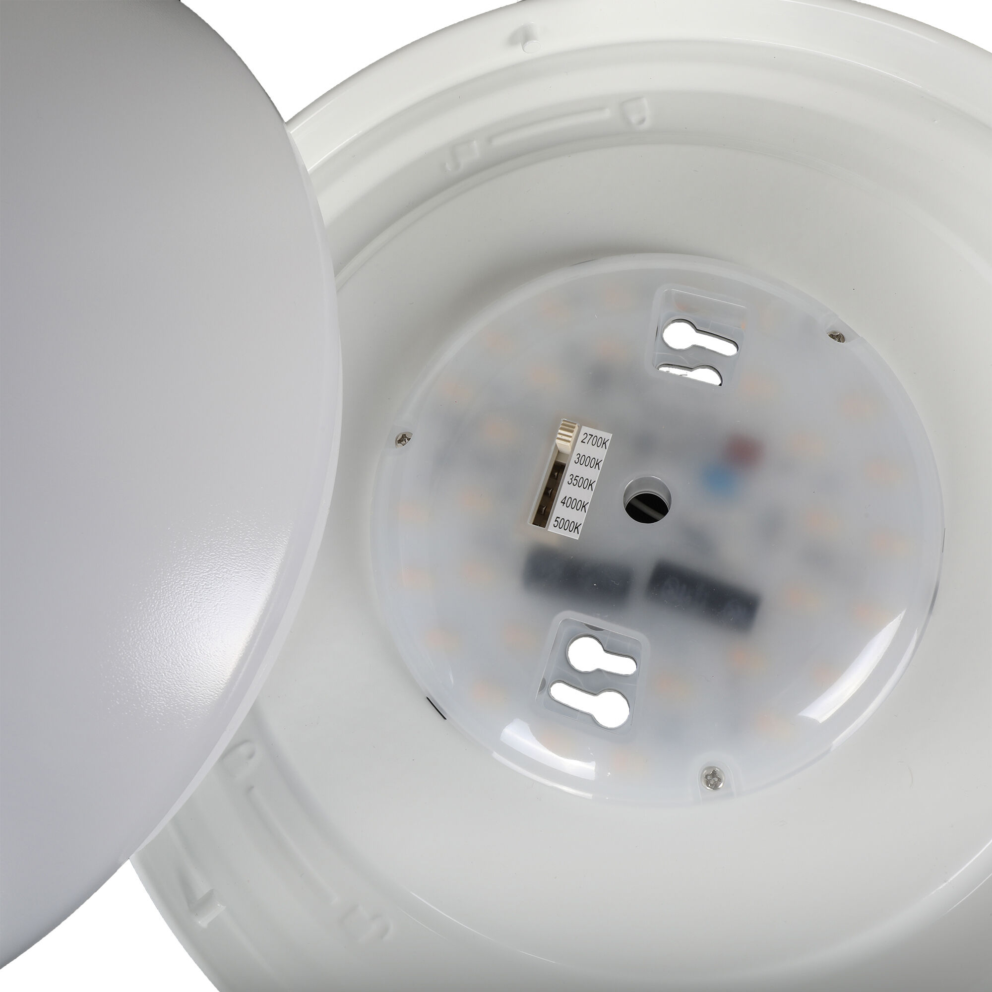 EnviroLite LED 10.75 inch White Puff Flush Mount Ceiling Light