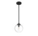Industrial 1 Light 8 inch Matte Black Mini-Pendant Ceiling Light