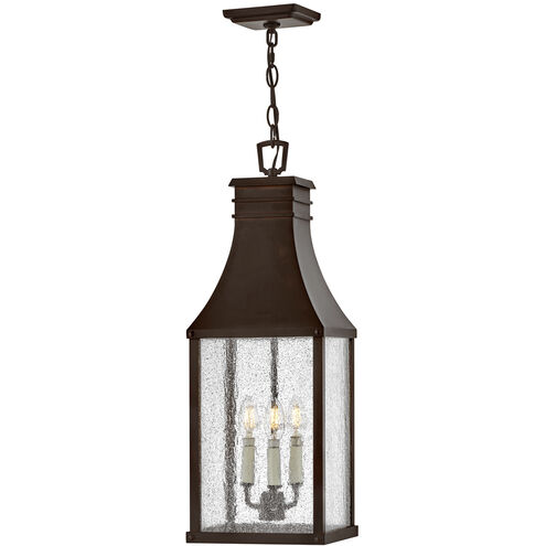 Heritage Beacon Hill 3 Light 9 inch Blackened Copper Outdoor Hanging Lantern