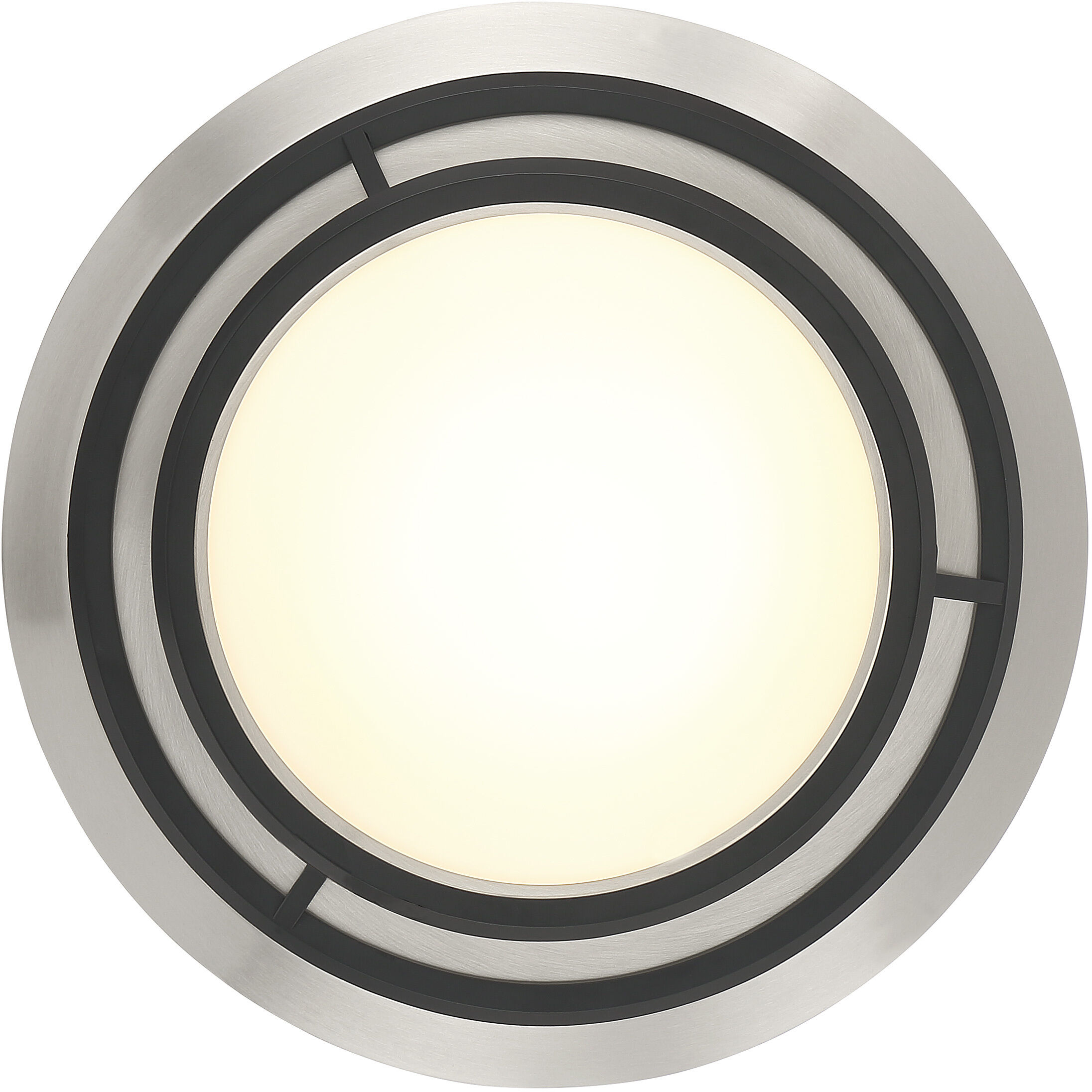 Beam Me Up LED 11 inch Coal With Brushed Nickel Flush Mount Ceiling Light