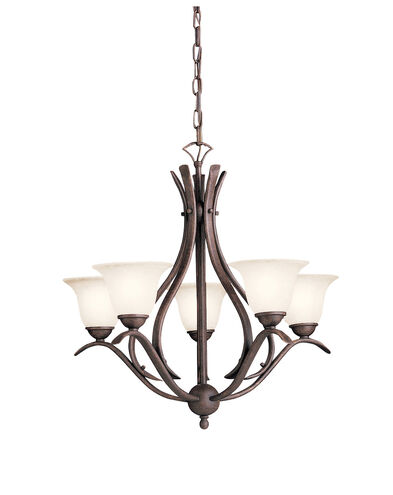 Dover 5 Light 24 inch Tannery Bronze Chandelier 1 Tier Medium Ceiling Light, Medium