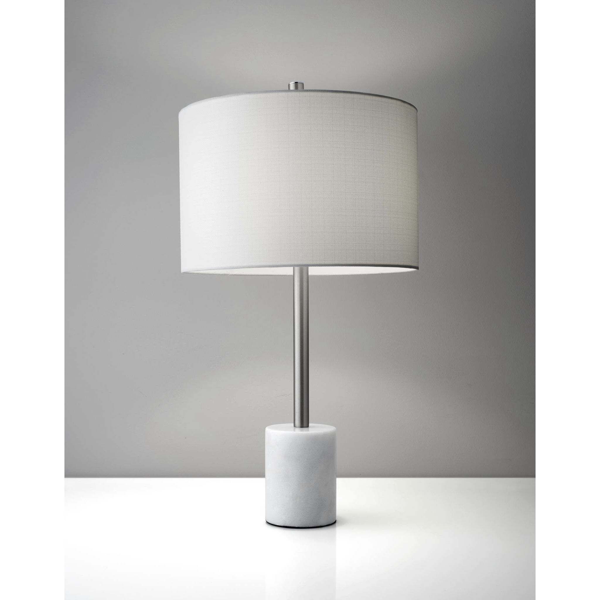 Blythe 28 inch 100 watt Brushed Steel Table Lamp Portable Light