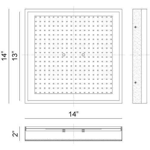 Tux LED 14 inch White and Aged Gold Brass Flush Mount Ceiling Light