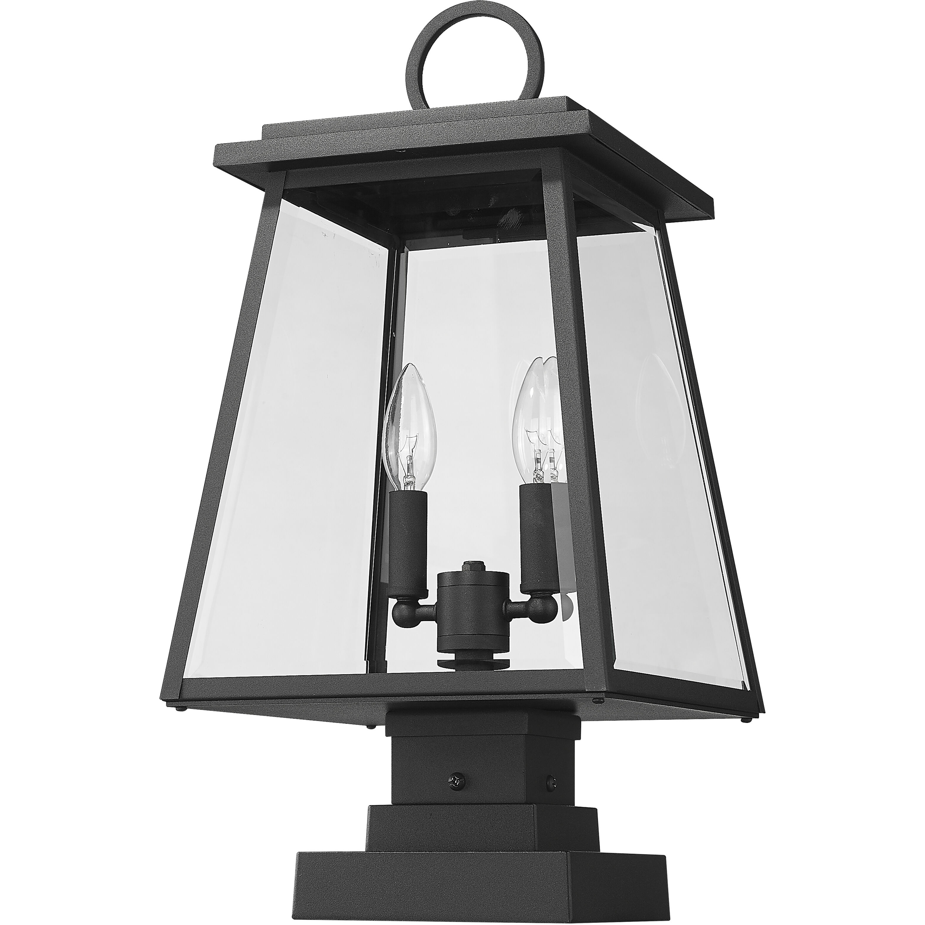 Broughton 2 Light 21 inch Black Outdoor Pier Mounted Fixture