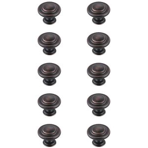 Minu Oil-Rubbed Bronze Hardware Cabinet Knob, Set of 10