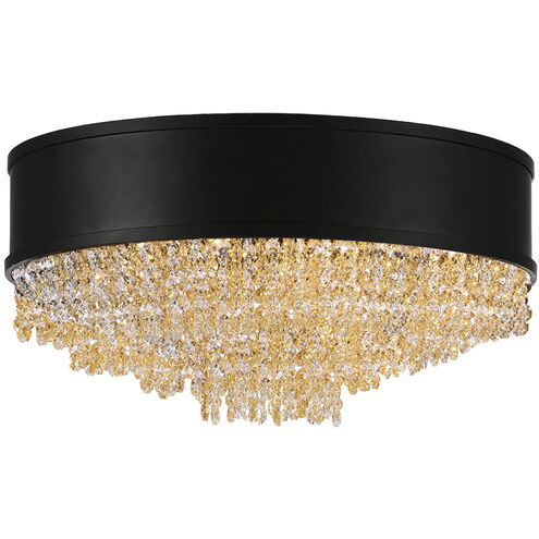 Medina 7 Light 16 inch Black Drum Shade Flush Mount Ceiling Light