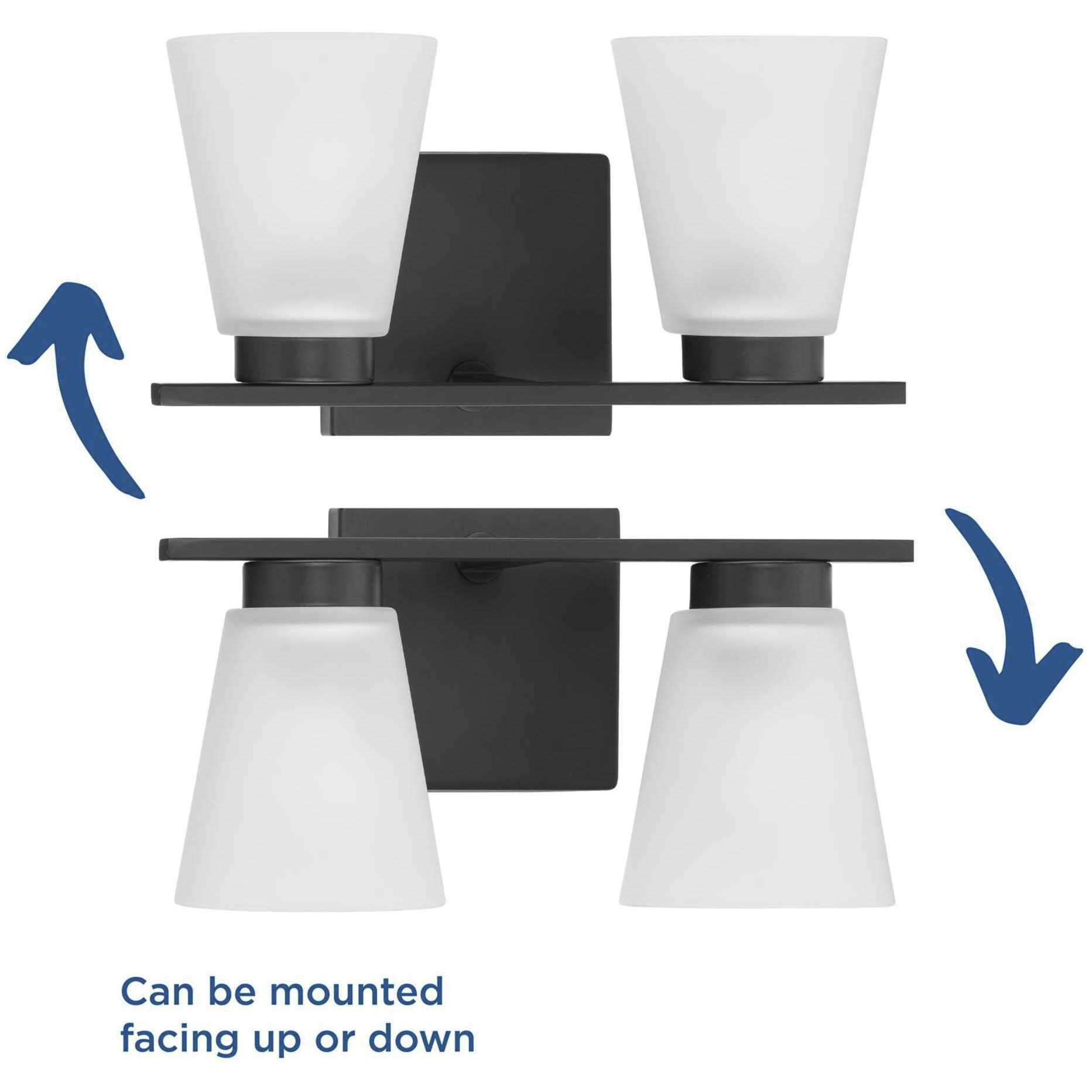 Tanner 2 Light 13 inch Matte Black Vanity Light Wall Light