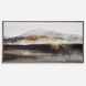 Splash Of Land Multi-Colored and Bronze Gold Framed Canvas