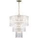 Tranquility 9 Light 20 inch Polished Brass Pendant Ceiling Light in Clear Beveled Acrylic tapers