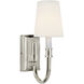 Thomas O'Brien Modern Library 1 Light 5 inch Polished Nickel Sconce Wall Light in Linen