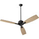 Juno 60 inch Black with Black/Weathered Gray Blades Ceiling Fan