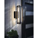 Candela LED 13 inch Matte Black with Clear Outdoor Wall Sconce