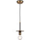 Restoration Aurora 1 Light 5.88 inch Black Brushed Brass Mini Pendant Ceiling Light, Restoration