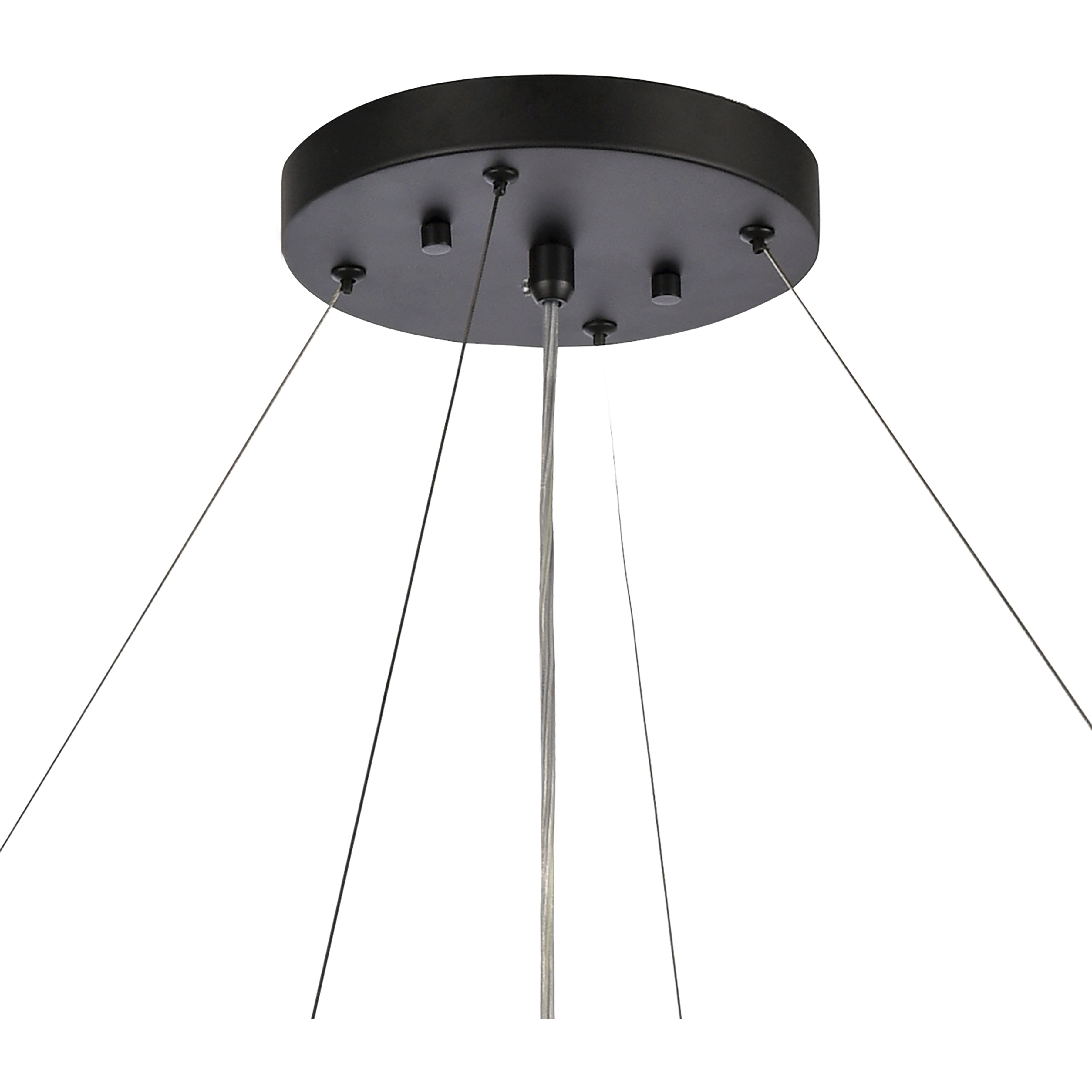 Fantania 8 Light 36 inch Matte Black Chandelier Ceiling Light