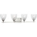 Drew & Jonathan Toffino 4 Light 36 inch Brushed Nickel Vanity Light Wall Light in Clear Crackle Glass