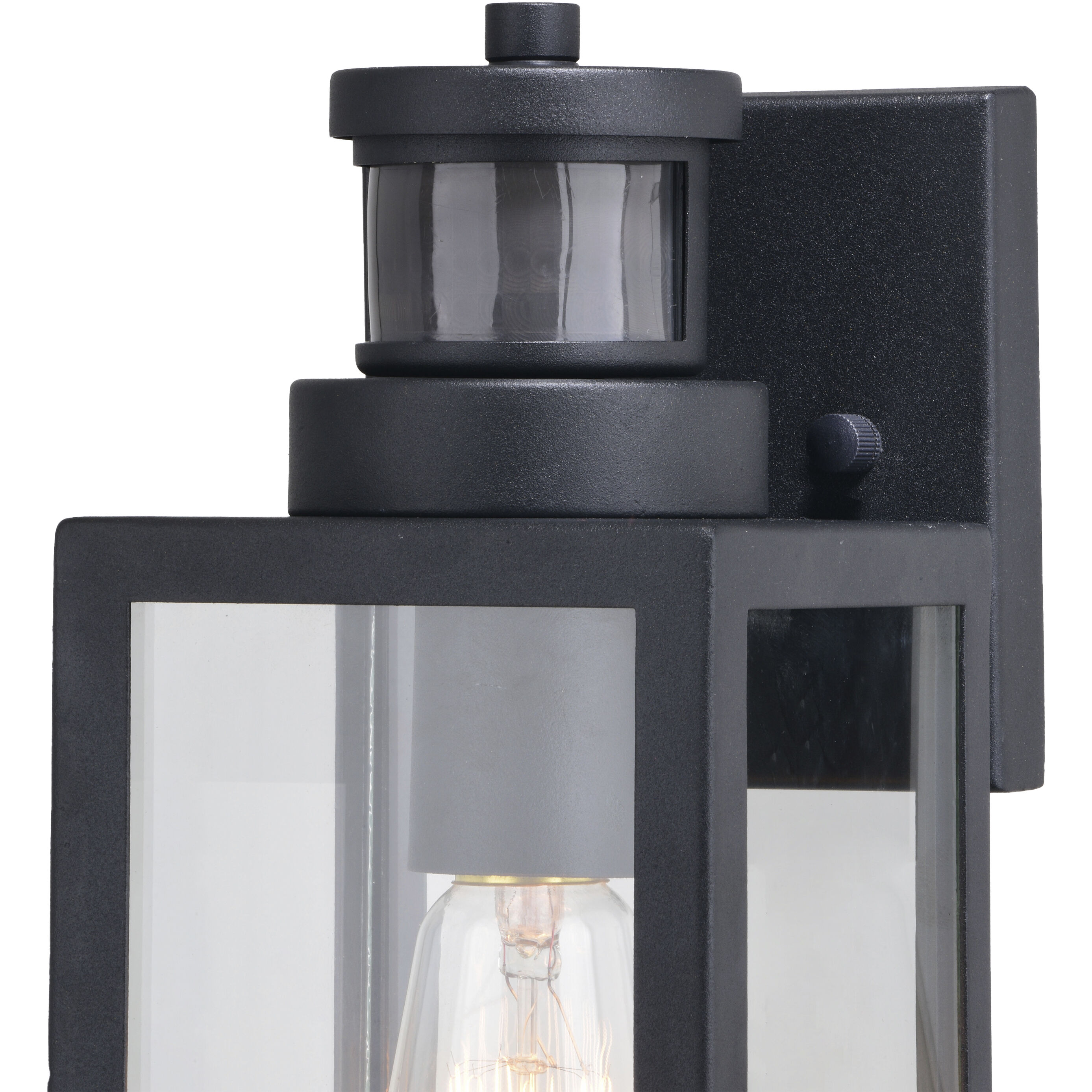 Lombard Textured Black Outdoor Motion Sensor