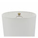 Dervani 32 inch 60.00 watt White and Gold Table Lamp Portable Light