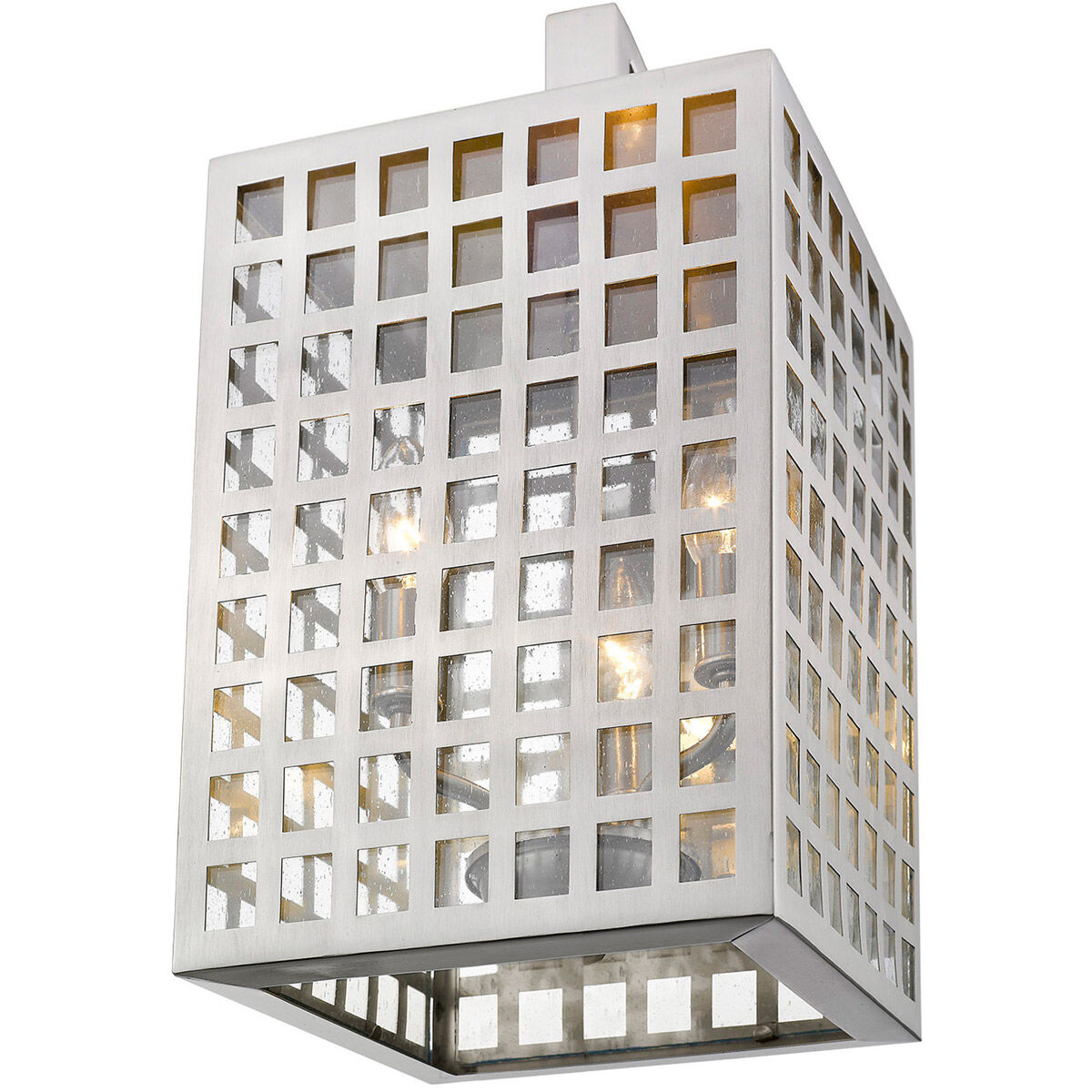 Letzel 3 Light 18 inch Satin Nickel Exterior Wall Mount