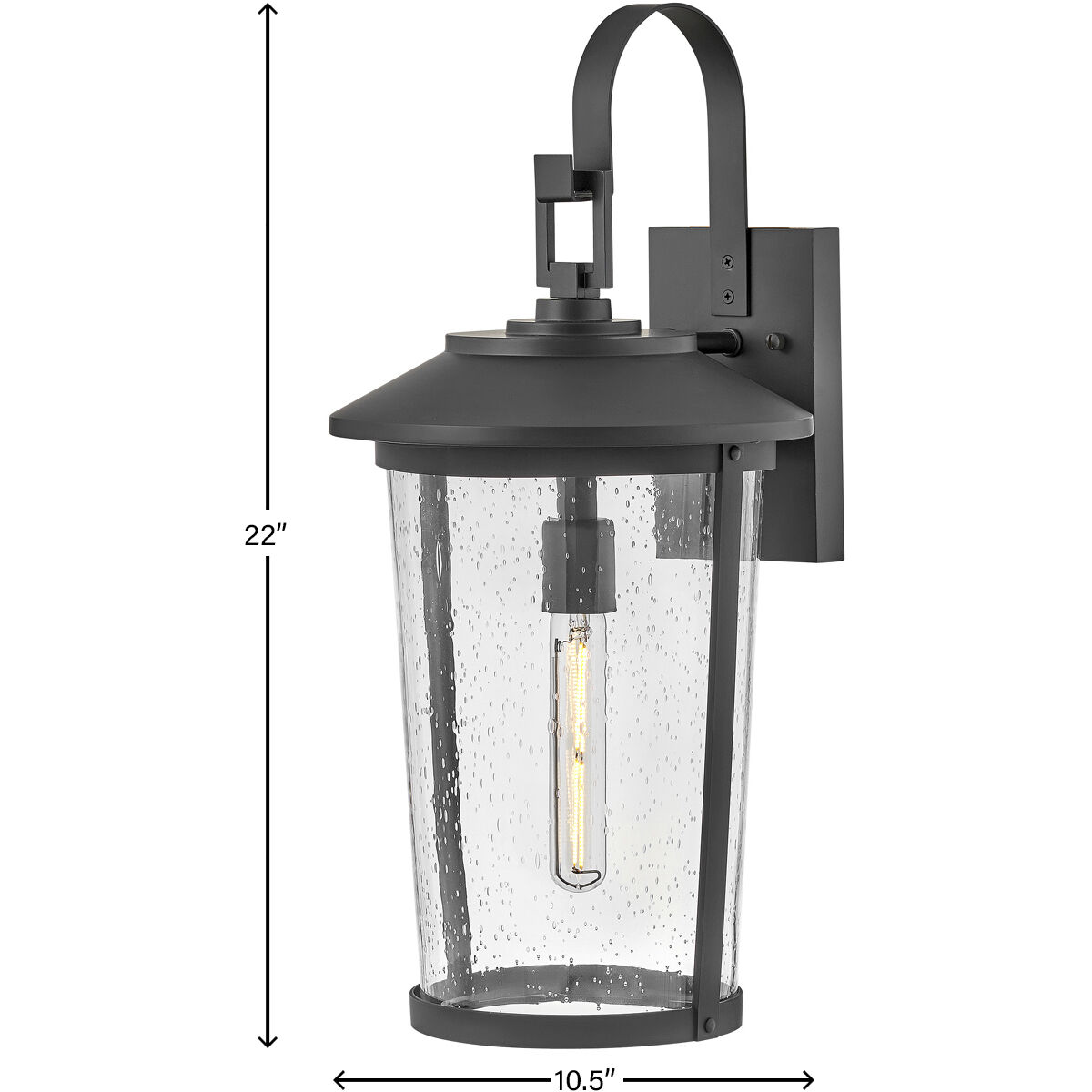 Banks LED 22 inch Black Outdoor Wall Mount