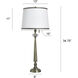 Coralie 34.75 inch 100 watt Hayla Gold and White Table Lamp Portable Light