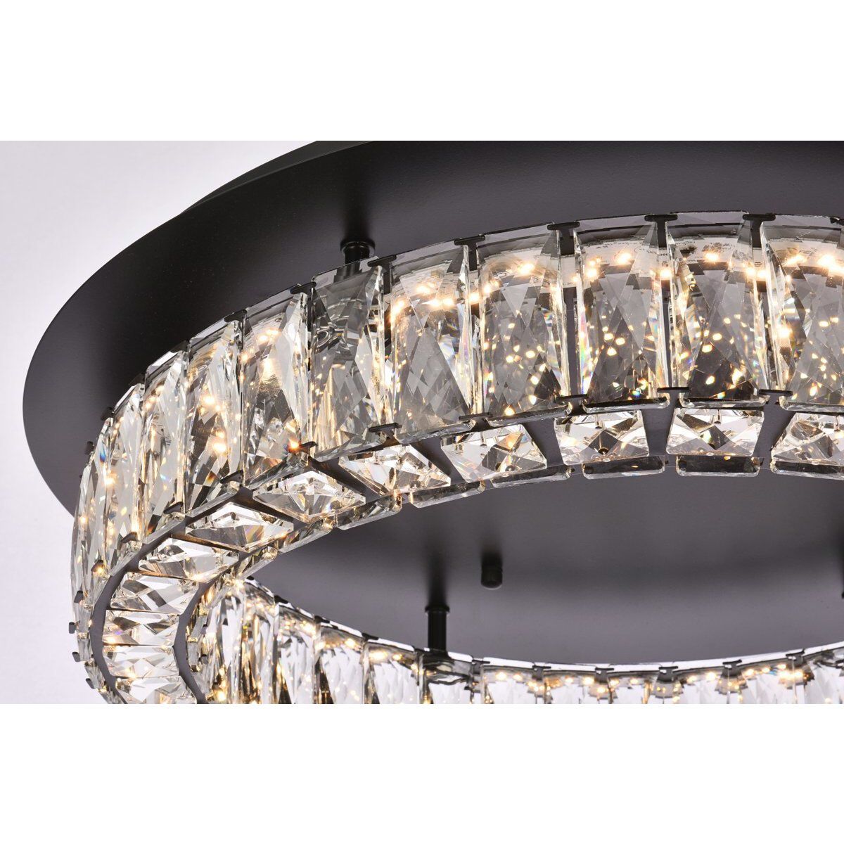 Monroe 1 Light 22 inch Black Flush Mount Ceiling Light