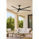 Vento 60 inch Matte Black Smart Fan