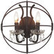 Campechia 2 Light 14 inch Brown Wall Light