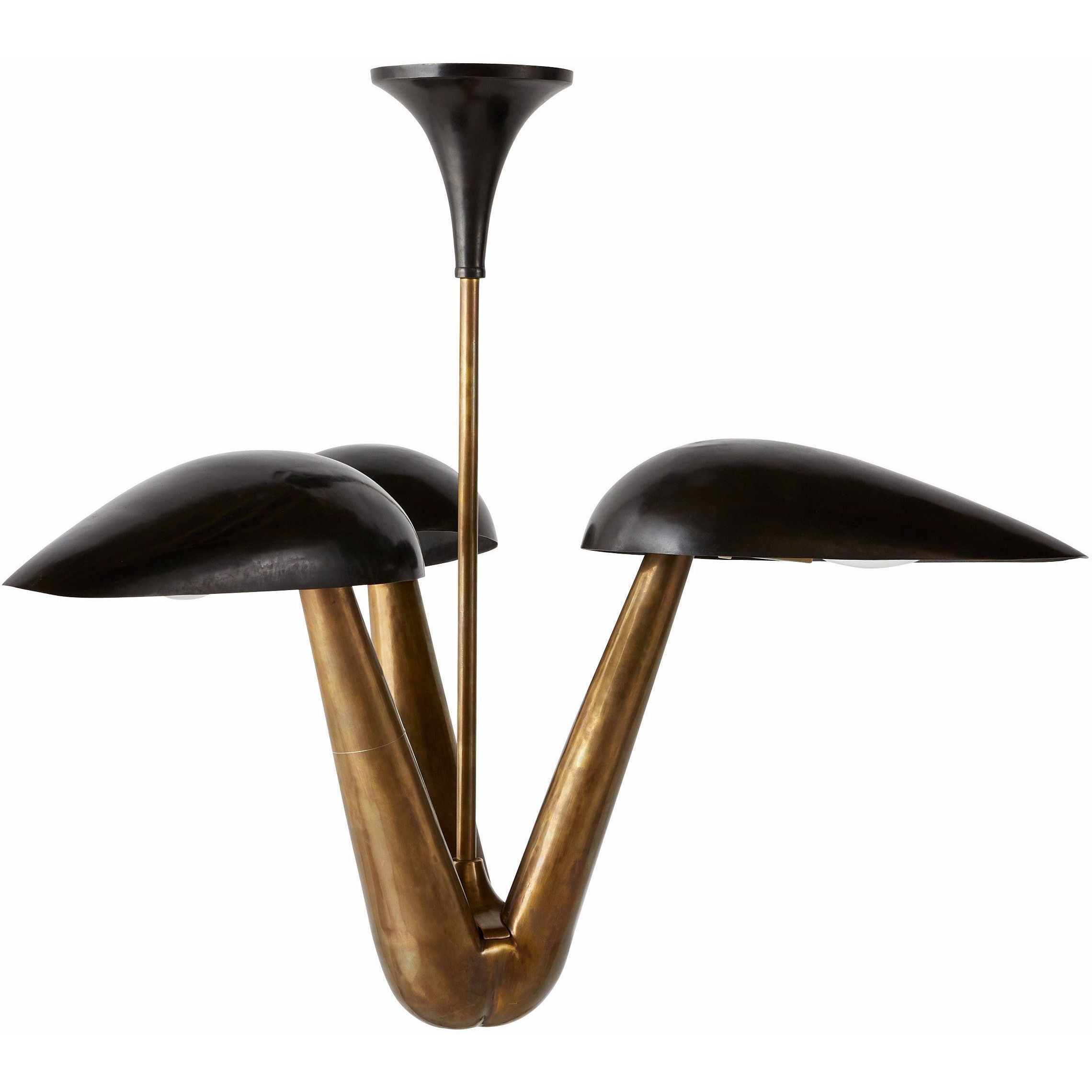 Everglades 3 Light 26 inch Blackened Iron Chandelier Ceiling Light