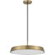 Tallinn LED 18 inch Brushed Gold and White Pendant Ceiling Light