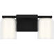 Drew & Jonathan Holden 2 Light 14.13 inch Midnight Black Bath Vanity Wall Light in Standard