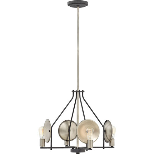 Boyer 4 Light 24 inch Aged Zinc Chandelier Ceiling Light