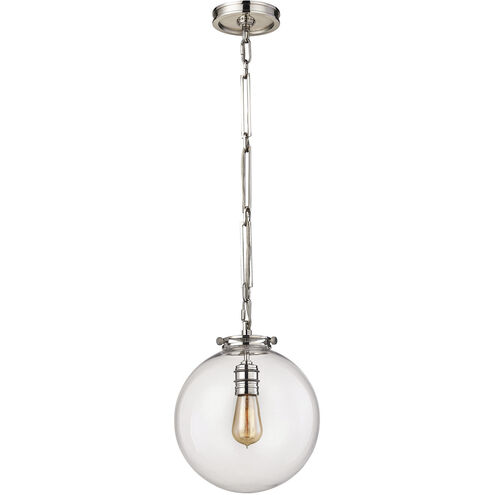 Gramercy 1 Light 11 inch Polished Nickel with Clear Mini Pendant Ceiling Light