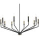 Armand 10 Light Black Chandelier Ceiling Light