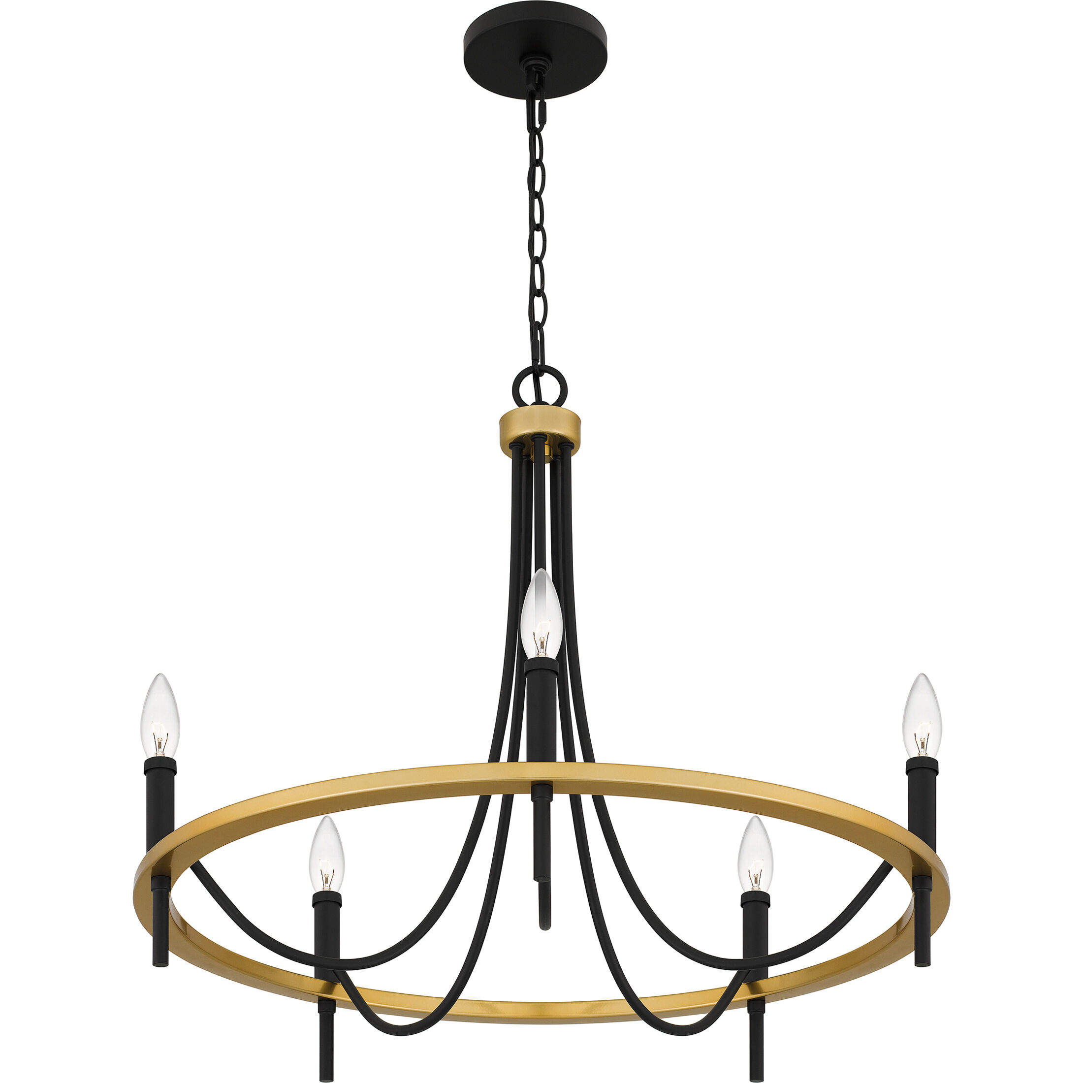 Legare 5 Light 26 inch Matte Black Chandelier Ceiling Light