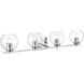 Juelz 4 Light 34 inch Chrome Bath Sconce Wall Light