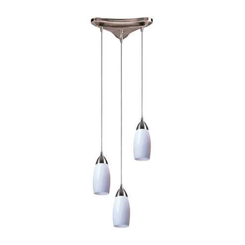 Castle 3 Light 10 inch Satin Nickel Mini Pendant Ceiling Light