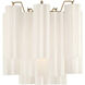 Addis Bath Wall Light in Tronchi Glass White